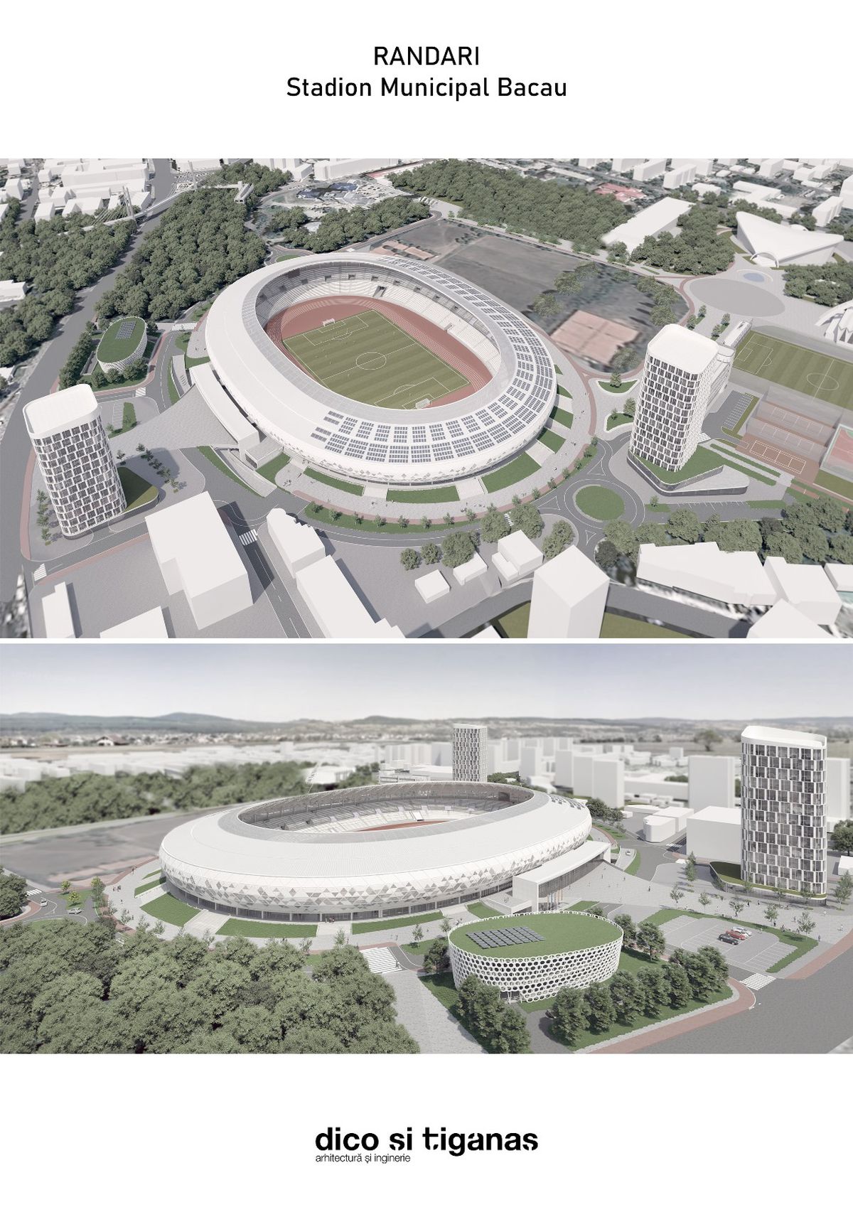 Proiect stadion Bacău - desene