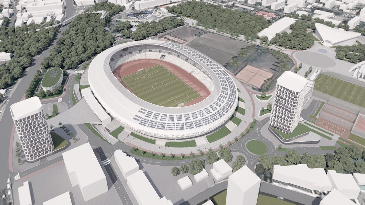 Proiect stadion Bacău - desene