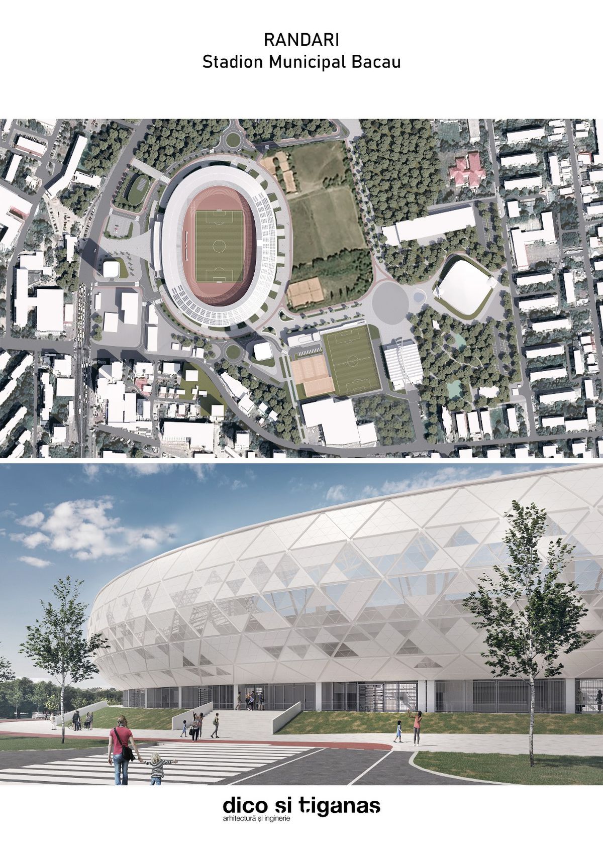 Proiect stadion Bacău - desene