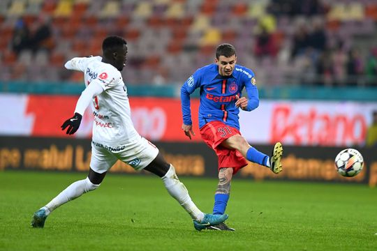 Juri Cisotti în meciul FCSB - Hermannstadt. Foto: Eduard Vînătoru, GSP