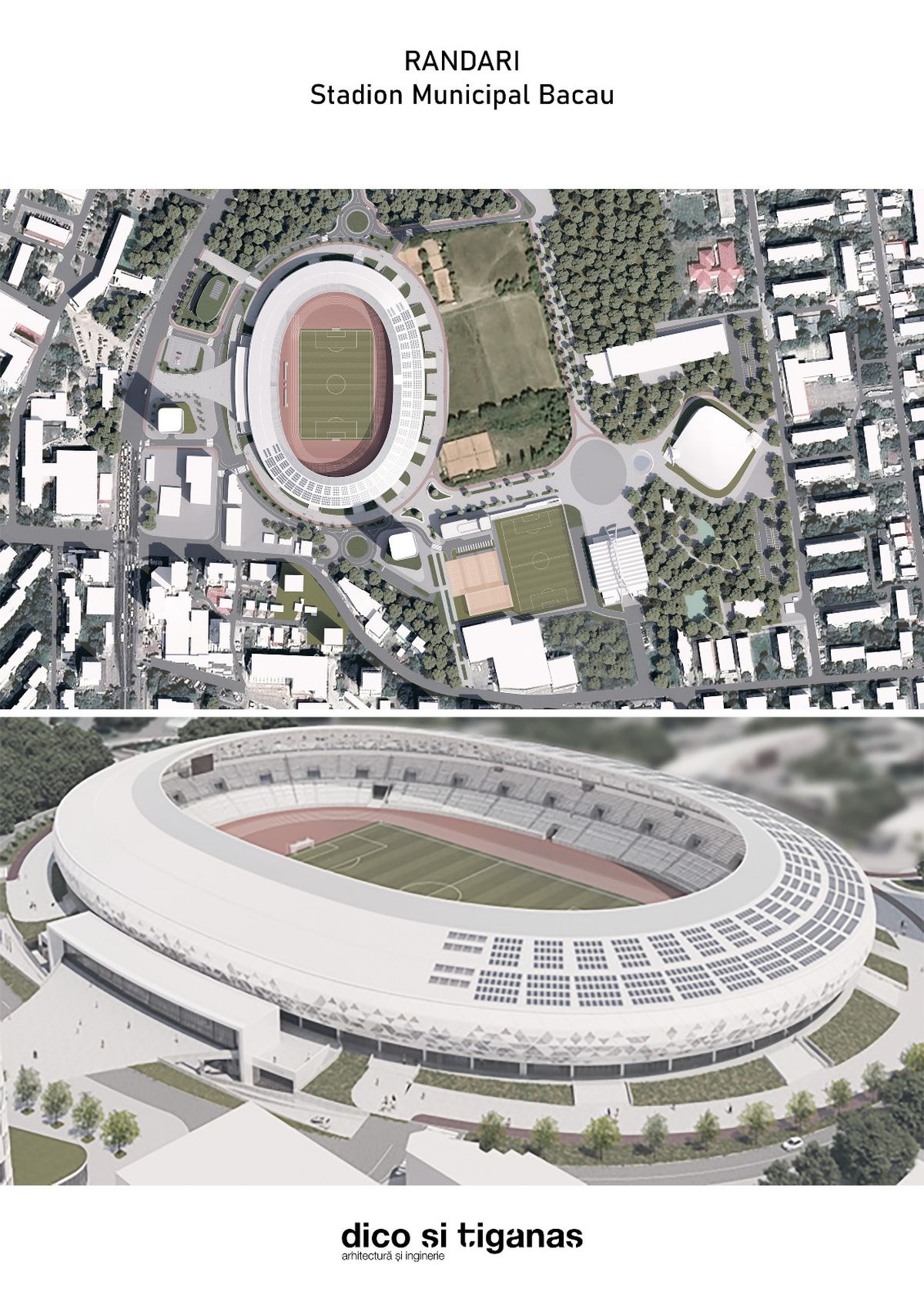 Proiect stadion Bacău - desene