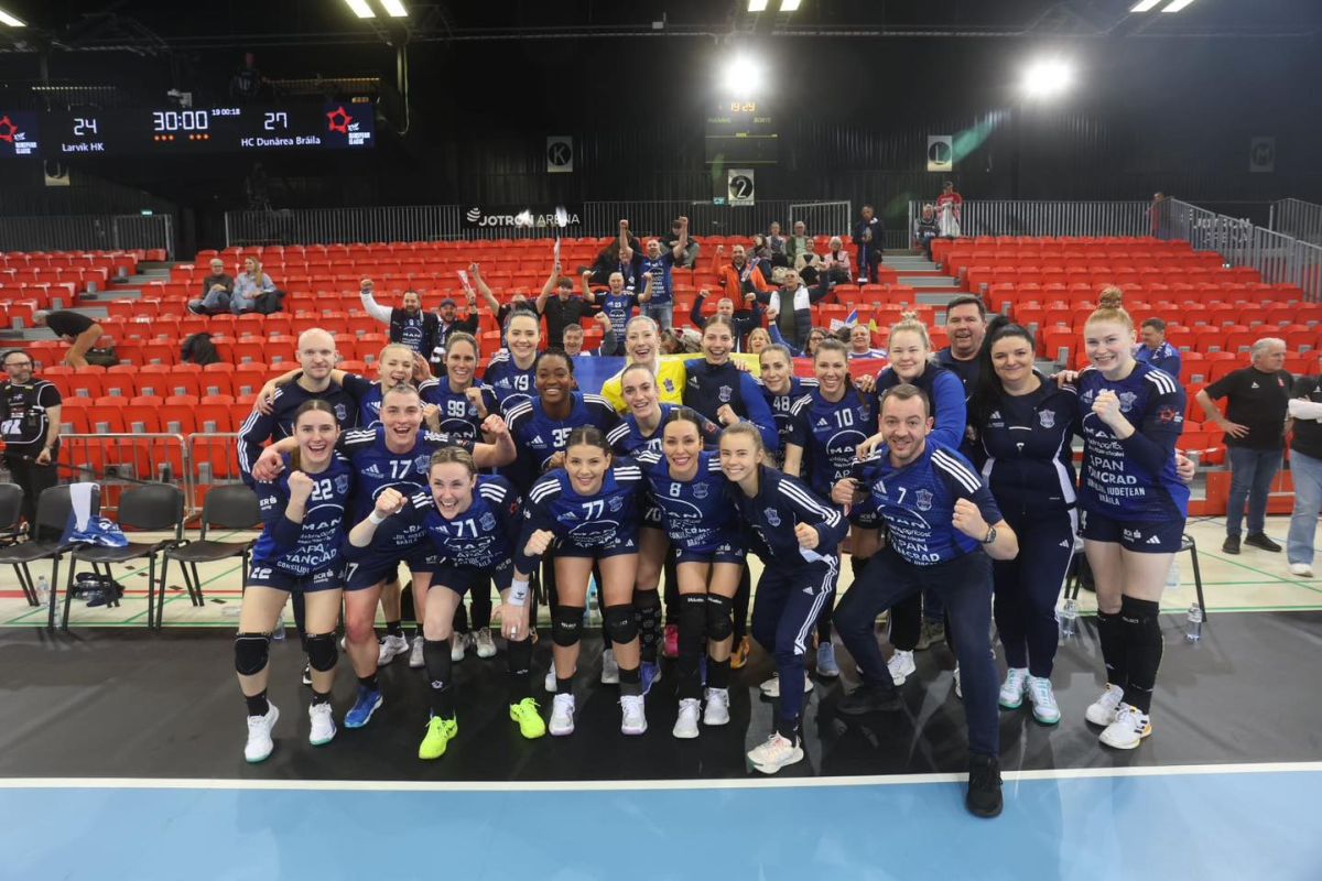 Dunărea Brăila, victorie uriașă în European League pe terenul celei mai titrate echipe din Norvegia