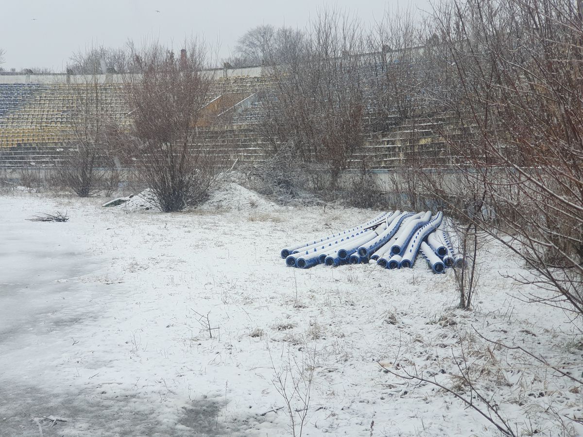 Ruină stadion Bacău - decembrie 2024