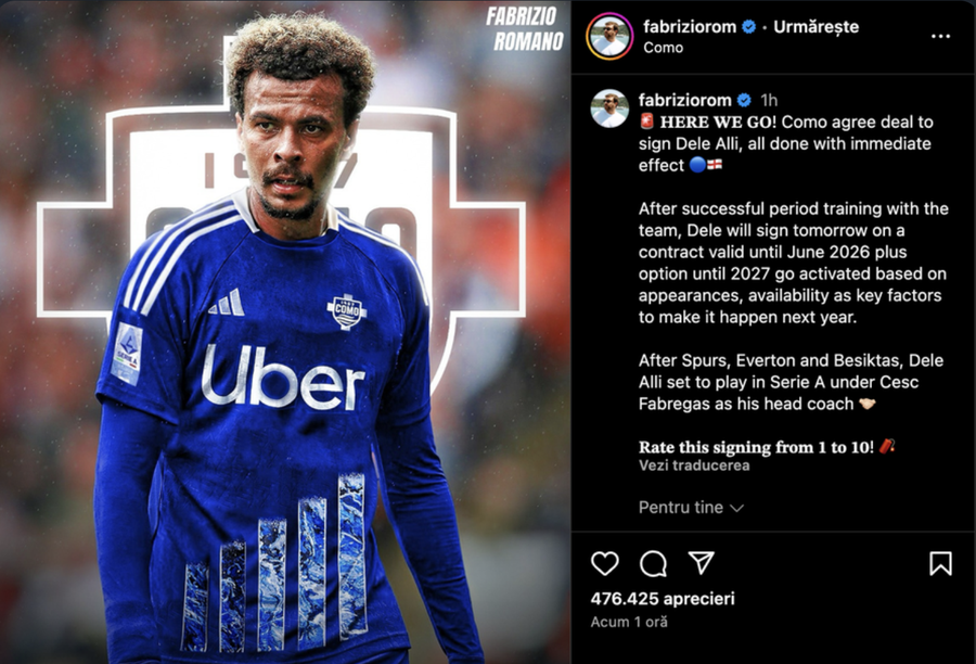 Dele Alli s-a înțeles cu o echipă din Serie A » Cu cine va semna jucătorul dorit în trecut de Real Madrid și Barcelona