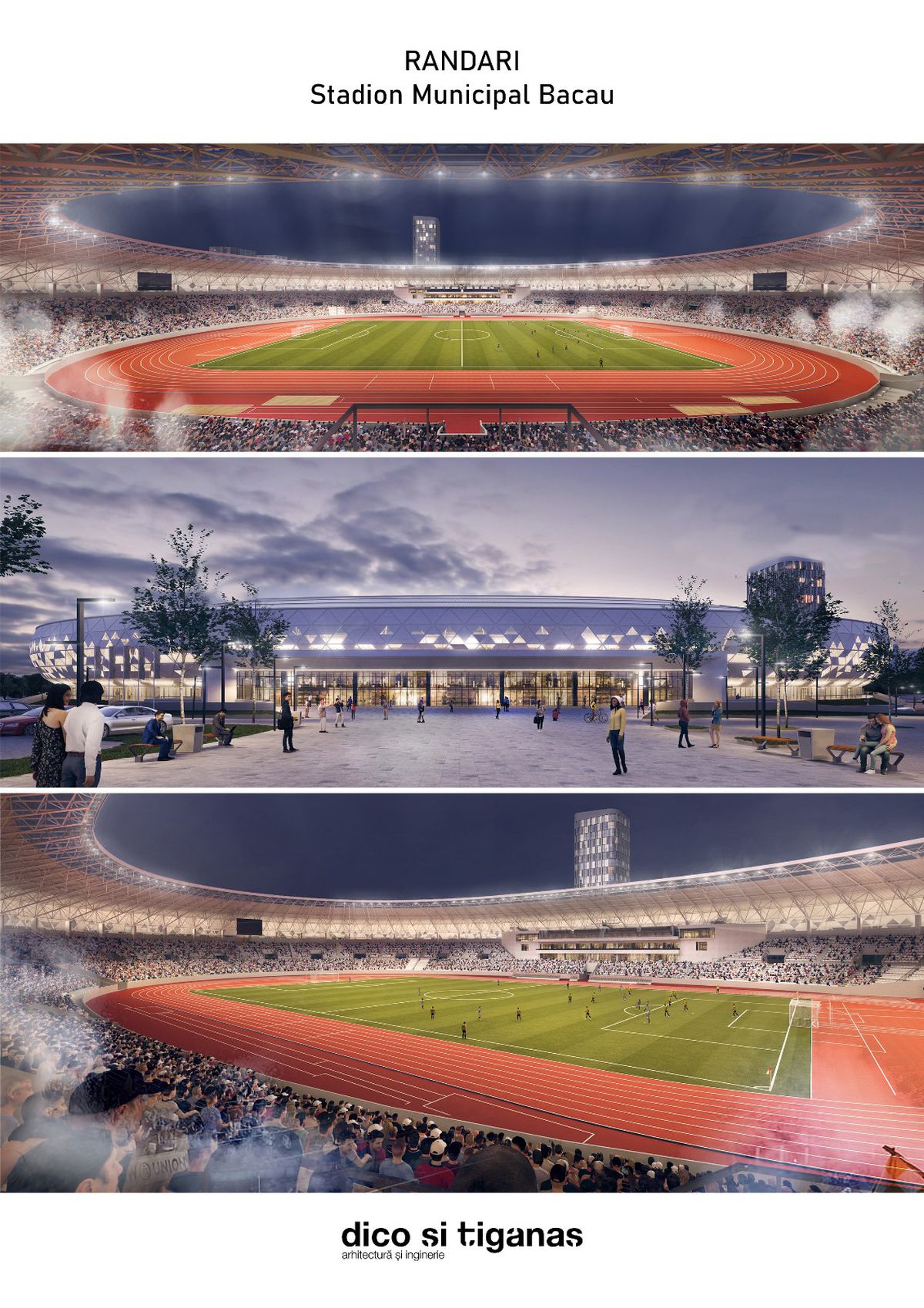 Proiect stadion Bacău - desene