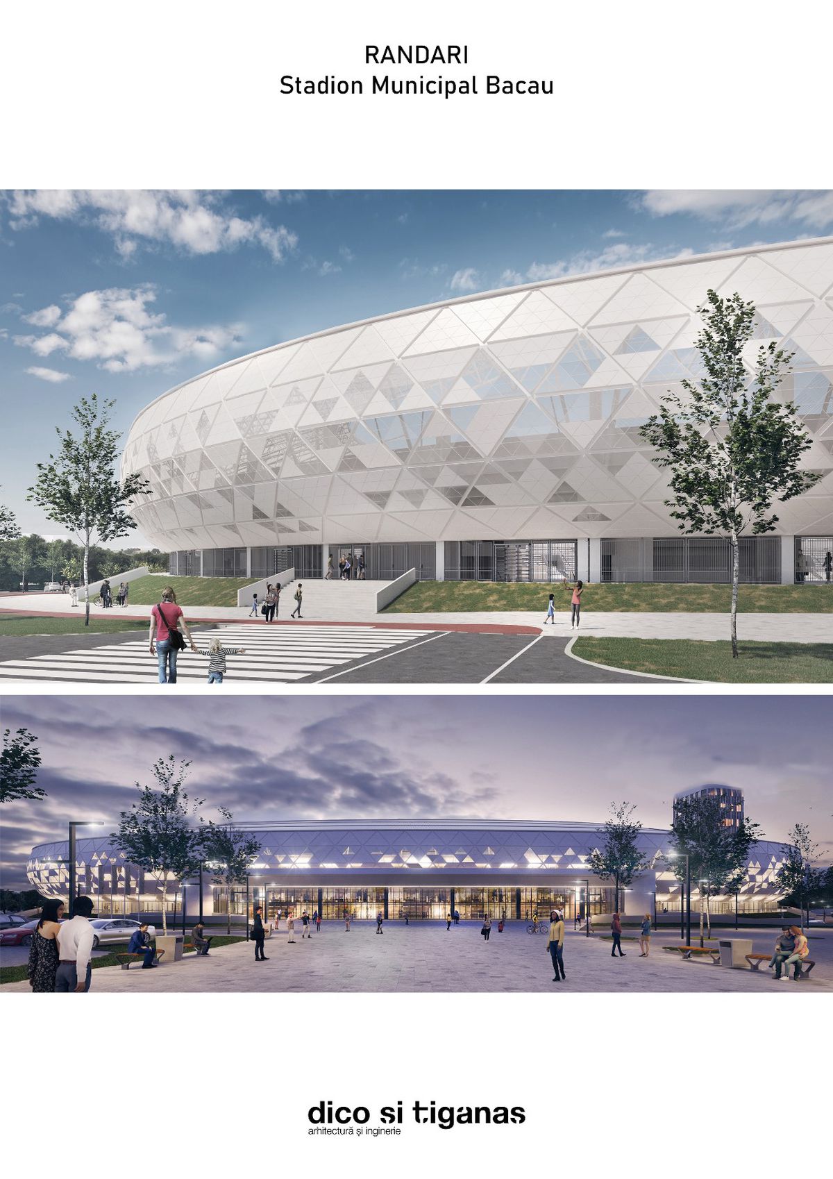 Proiect stadion Bacău - desene