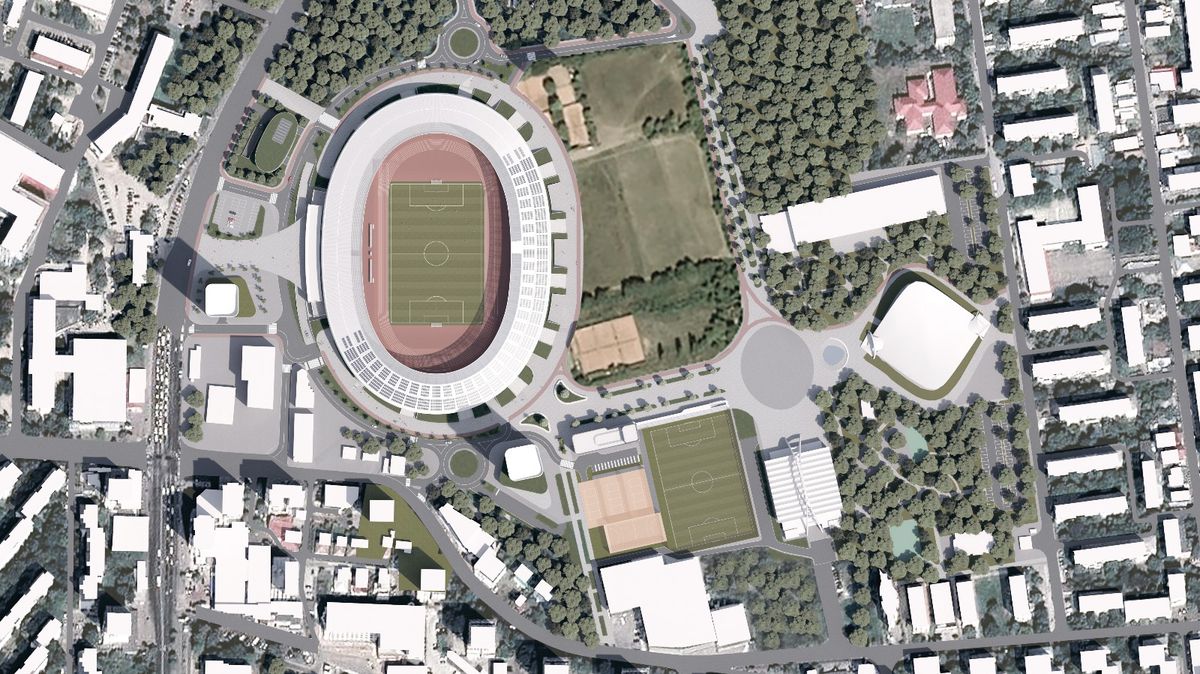 Proiect stadion Bacău - desene