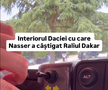 Cum arată interiorul Daciei care a scris istorie la Dakar // Capturi FOTO: Facebook - @Bogdan Mirica