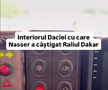 Cum arată interiorul Daciei care a scris istorie la Dakar // Capturi FOTO: Facebook - @Bogdan Mirica