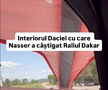 Cum arată interiorul Daciei care a scris istorie la Dakar // Capturi FOTO: Facebook - @Bogdan Mirica