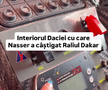 Cum arată interiorul Daciei care a scris istorie la Dakar // Capturi FOTO: Facebook - @Bogdan Mirica