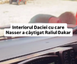 Cum arată interiorul Daciei care a scris istorie la Dakar // Capturi FOTO: Facebook - @Bogdan Mirica
