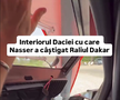 Cum arată interiorul Daciei care a scris istorie la Dakar // Capturi FOTO: Facebook - @Bogdan Mirica