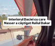 Cum arată interiorul Daciei care a scris istorie la Dakar // Capturi FOTO: Facebook - @Bogdan Mirica