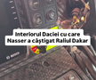 Cum arată interiorul Daciei care a scris istorie la Dakar // Capturi FOTO: Facebook - @Bogdan Mirica