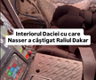 Cum arată interiorul Daciei care a scris istorie la Dakar // Capturi FOTO: Facebook - @Bogdan Mirica