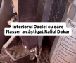Cum arată interiorul Daciei care a scris istorie la Dakar // Capturi FOTO: Facebook - @Bogdan Mirica