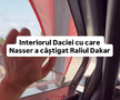Cum arată interiorul Daciei care a scris istorie la Dakar // Capturi FOTO: Facebook - @Bogdan Mirica