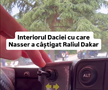 Cum arată interiorul Daciei care a scris istorie la Dakar // Capturi FOTO: Facebook - @Bogdan Mirica