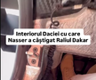 Cum arată interiorul Daciei care a scris istorie la Dakar // Capturi FOTO: Facebook - @Bogdan Mirica