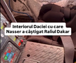 Cum arată interiorul Daciei care a scris istorie la Dakar // Capturi FOTO: Facebook - @Bogdan Mirica