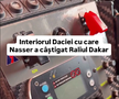 Cum arată interiorul Daciei care a scris istorie la Dakar // Capturi FOTO: Facebook - @Bogdan Mirica