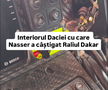 Cum arată interiorul Daciei care a scris istorie la Dakar // Capturi FOTO: Facebook - @Bogdan Mirica