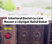 Cum arată interiorul Daciei care a scris istorie la Dakar // Capturi FOTO: Facebook - @Bogdan Mirica