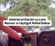 Cum arată interiorul Daciei care a scris istorie la Dakar // Capturi FOTO: Facebook - @Bogdan Mirica