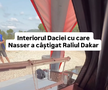 Cum arată interiorul Daciei care a scris istorie la Dakar // Capturi FOTO: Facebook - @Bogdan Mirica