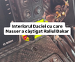 Cum arată interiorul Daciei care a scris istorie la Dakar // Capturi FOTO: Facebook - @Bogdan Mirica
