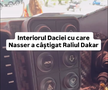 Cum arată interiorul Daciei care a scris istorie la Dakar // Capturi FOTO: Facebook - @Bogdan Mirica
