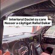 Cum arată interiorul Daciei care a scris istorie la Dakar // Capturi FOTO: Facebook - @Bogdan Mirica