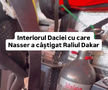 Cum arată interiorul Daciei care a scris istorie la Dakar // Capturi FOTO: Facebook - @Bogdan Mirica