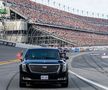 FOTO + VIDEO Donald Trump a dat o tură cu „The Beast” la NASCAR