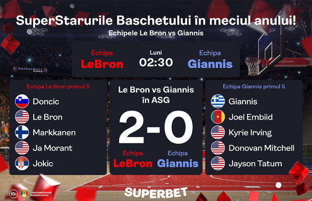 SuperMeciul starurilor! Poate echipa lui Giannis să oprească hegemonia echipei lui LeBron?