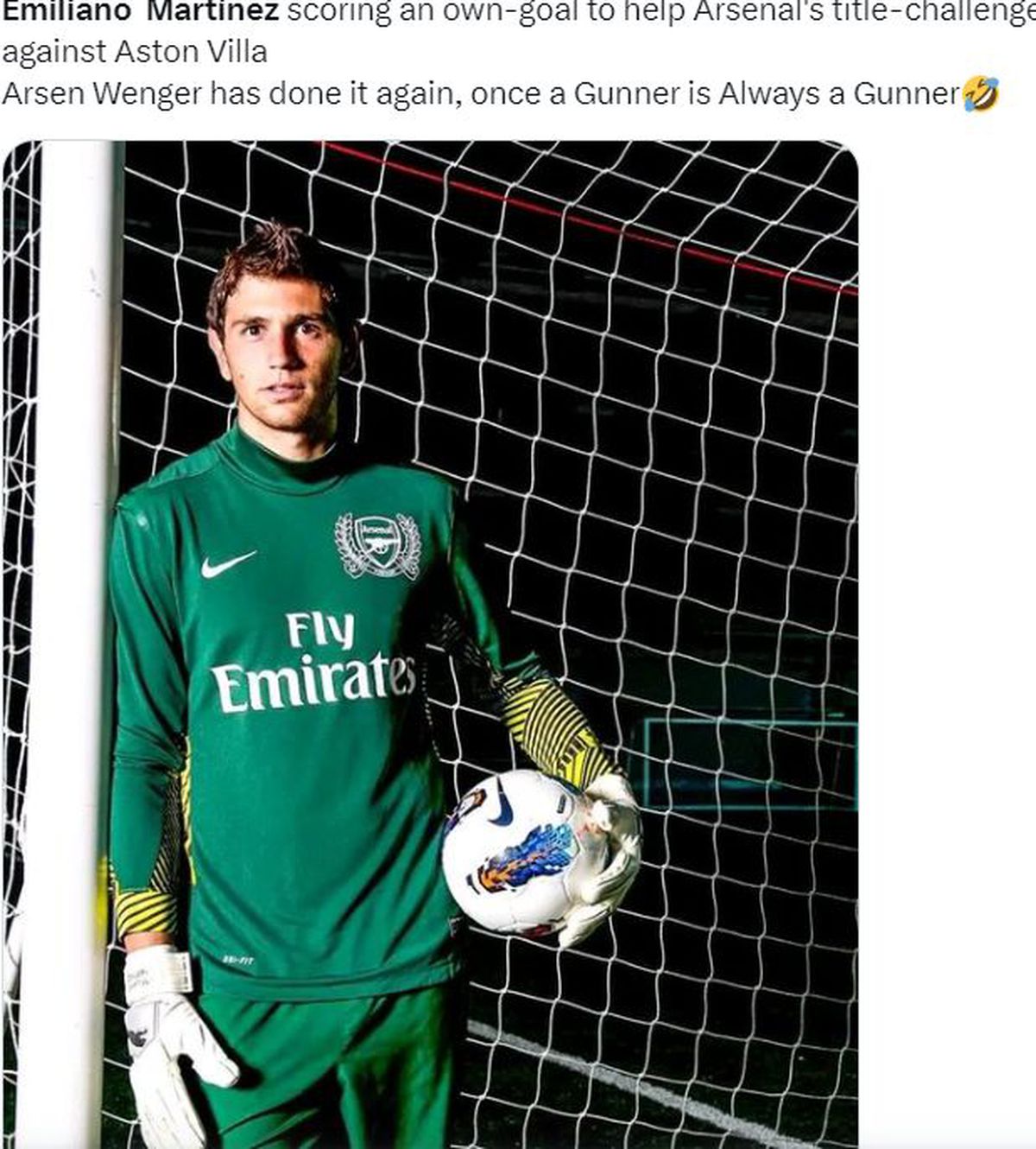 Emiliano Martinez, ținta glumelor după meciul cu Arsenal: „Odată «tunar, mereu «tunar»”
