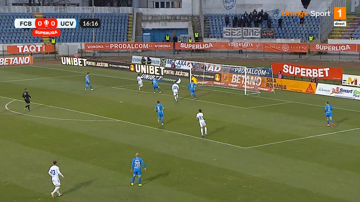 Gol controversat în Botoșani - CSU Craiova