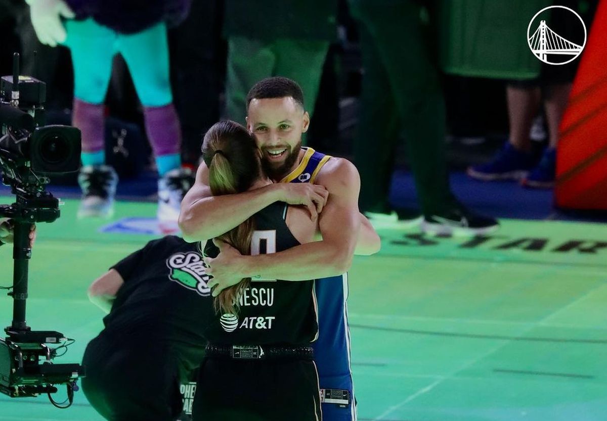 Sabrina Ionescu l-a înfruntat pe Steph Curry la All Star Game! Ce s-a întâmplat la duelul istoric