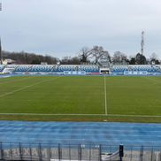 Gazonul arenei din Iași, înainte de partida de rugby România - Belgia. Foto: Ovidiu Minea (GSP)