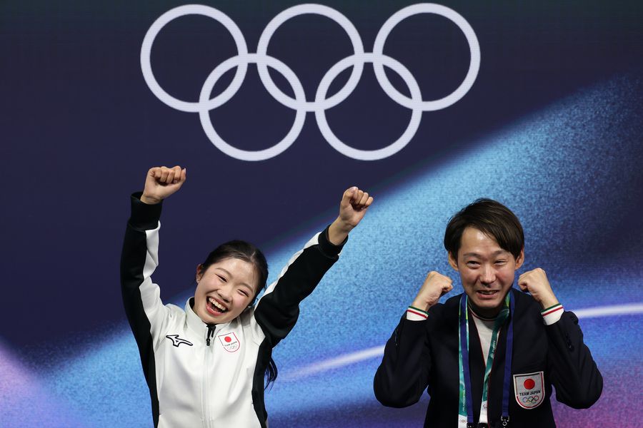 Ami Nakai alături de antrenorul său FOTO Guliver/GettyImages Ami Nakai, surpriza Japoniei la Jocurile Olimpice în proba feminină