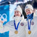 Johannes Klaebo și Einar Hedegart (Norvegia), aur olimpic la schi fond, sprint masculin pe echipe / Foto: Imago Images