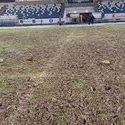 Gazonul arenei din Iași, în urma partidei de rugby România - Belgia. Foto: Ovidiu Minea (GSP)