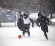Jucătorii Farului s-au antrenat pe zăpadă / Foto: Facebook Farul