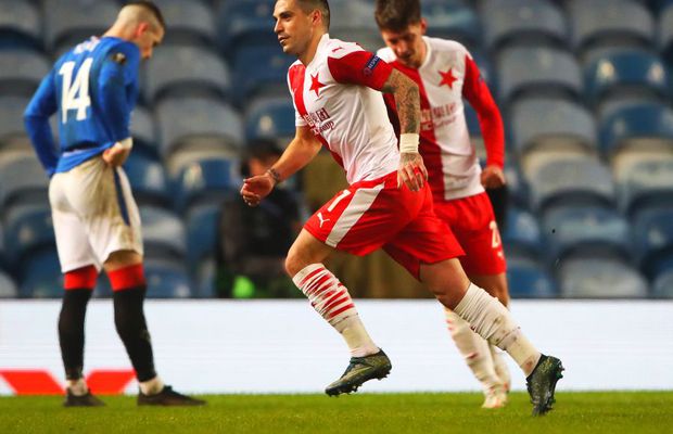 Rangers - Slavia Praga 0-2. VIDEO + FOTO Nicolae Stanciu, din nou magistral în Europa!