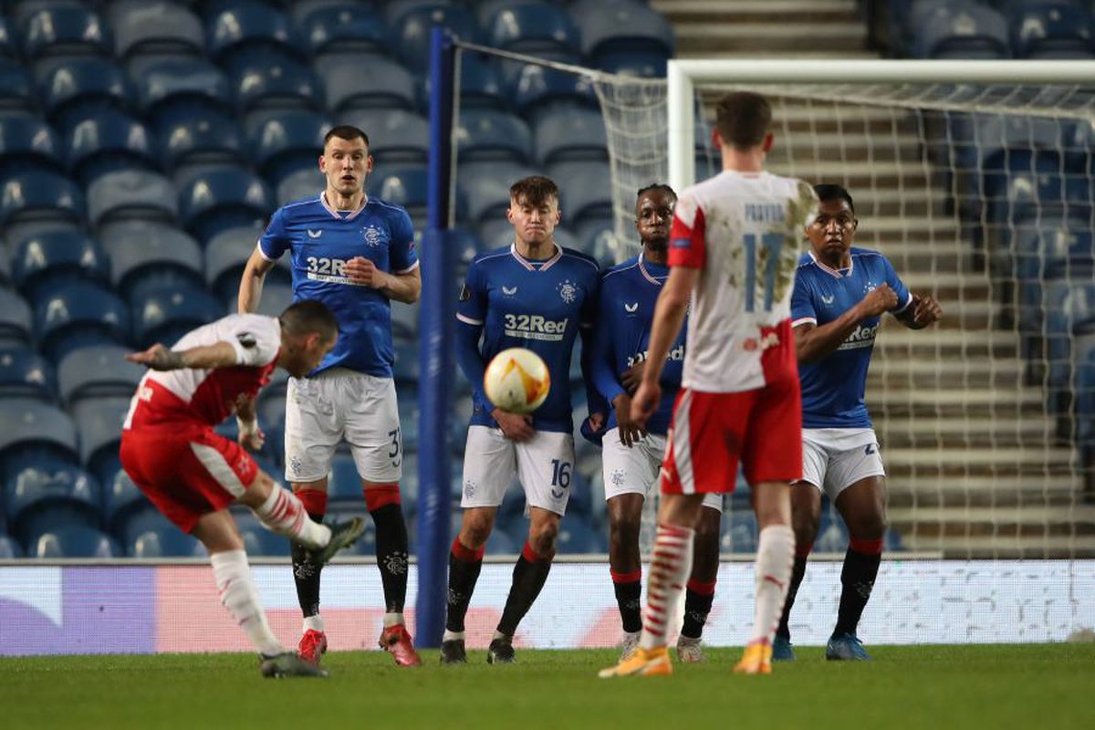 Rangers - Slavia Praga 0-2. VIDEO + FOTO Nicolae Stanciu, din nou magistral în Europa!