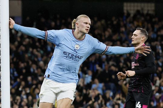 Haaland a reușit un hattrick în victoria lui Manchester City cu Burnley, scor 6-0, în sferturile Cupei Angliei. Foto: Imago