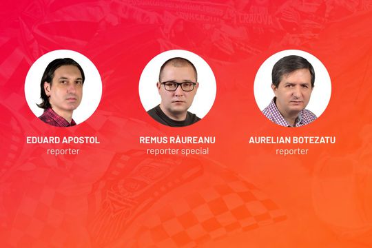FCSB - CS Universitatea Craiova, primul derby din play-off-ul Ligii 1, comentat LIVE pe GSP.RO de Eduard Apostol (reporter GSP), Remus Răureanu (reporter special GSP) și Aurelian Botezatu (reporter GSP).