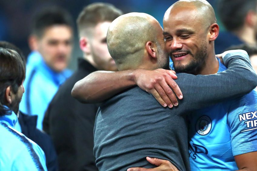 Vincent Kompany și Pep Guardiola, două legende ale „cetățenilor” / Sursă foto: Guliver/Getty Images