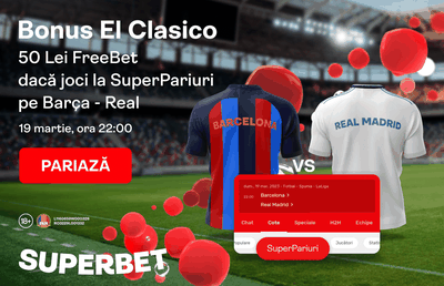Debut pentru Xavi în El Clasico și debut pentru tine cu SuperPariuri și 50 Lei Free Bet?